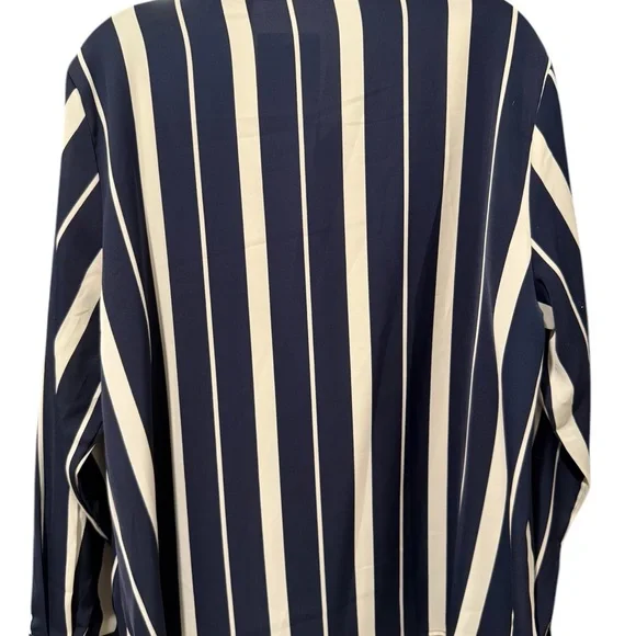 Bloomchic Navy and White Striped Shirt - Picture 2 of 5